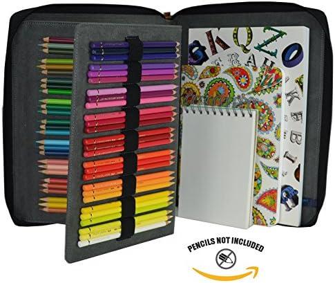 imageSpeedball Art Products Company 753600 Coloring Book Travel Case 934InchBy934Inch Art Pencil Storage Case Medium OliveDenim