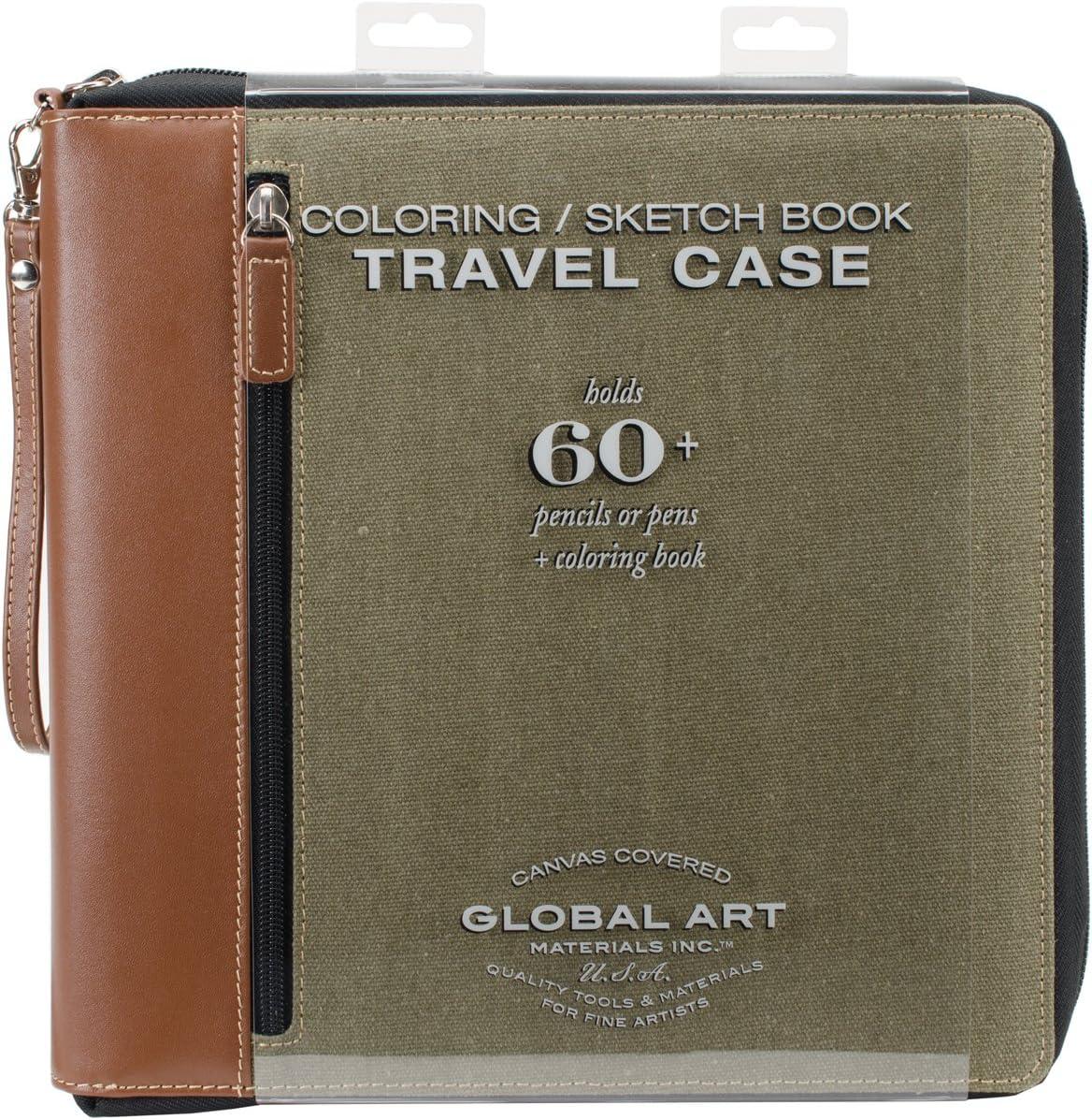 imageSpeedball Art Products Company 753600 Coloring Book Travel Case 934InchBy934Inch Art Pencil Storage Case Medium OliveOlive