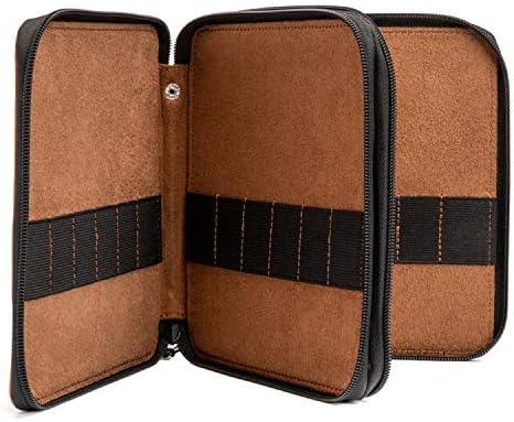 imageSpeedball Art Products Genuine Leather Storage Case for Pencils Markers Pens and Art Supplies Holds Up to 120 Standard Pencils Black1 Count Pack of 1