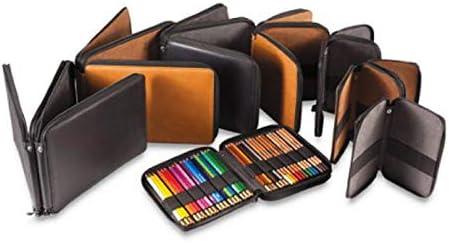 imageSpeedball Art Products Genuine Leather Storage Case for Pencils Markers Pens and Art Supplies Holds Up to 120 Standard Pencils Black1 Count Pack of 1