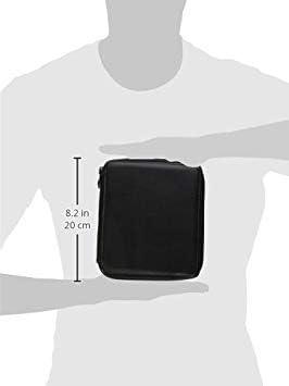 imageSpeedball Art Products Genuine Leather Storage Case for Pencils Markers Pens and Art Supplies Holds Up to 120 Standard Pencils Black120 Pencil Capacity