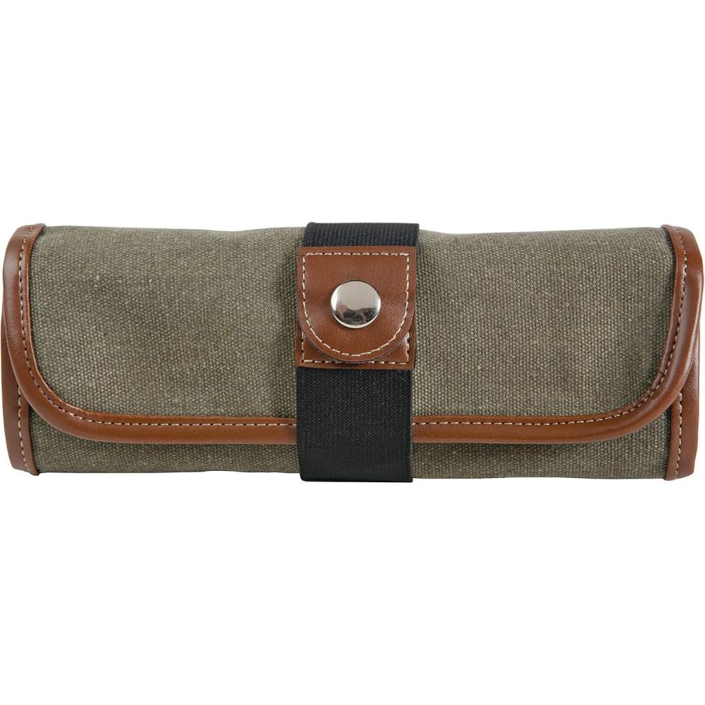 imageSpeedball Art Products 353360 Canvas Pencil Roll Up Olive WBrown Trim Holds 26 PencilsOlive W Brown Trim