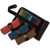 imageSpeedball Art Products 353360 Canvas Pencil Roll Up Olive WBrown Trim Holds 26 PencilsBlack W Black Trim