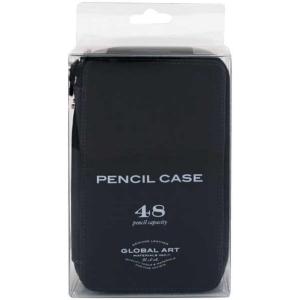 imageSpeedball Art Products Genuine Leather Storage Case for Pencils Markers Pens and Art Supplies Holds Up to 120 Standard Pencils Black48 Pencil Capacity