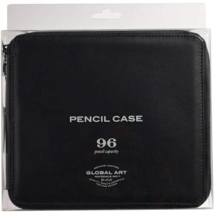imageSpeedball Art Products Genuine Leather Storage Case for Pencils Markers Pens and Art Supplies Holds Up to 96 Standard Pencils Black