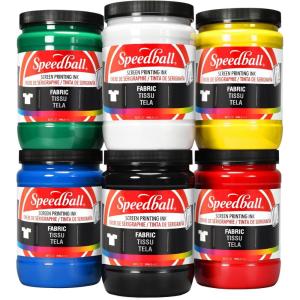 imageSpeedball 4600 Fabric Screen Printing Ink 32 fl oz Black6color Set