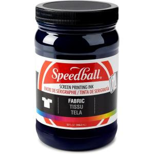 imageSpeedball 4600 Fabric Screen Printing Ink 32 fl oz BlackBlue Denim
