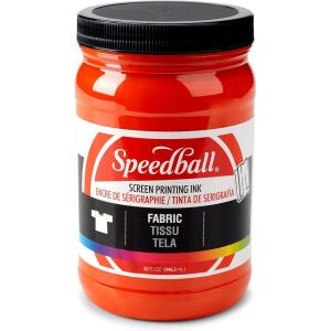 imageSpeedball 4600 Fabric Screen Printing Ink 32 fl oz BlackOrange