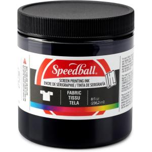 imageSpeedball Fabric Screen Printing Ink 8Ounce Black for TShirt and Silkscreen PrintmakingBlack