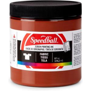 imageSpeedball Fabric Screen Printing Ink 8Ounce Black for TShirt and Silkscreen PrintmakingBrown