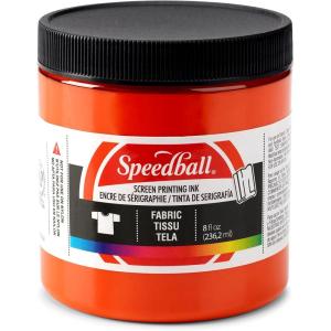 imageSpeedball Fabric Screen Printing Ink 8Ounce Black for TShirt and Silkscreen PrintmakingOrange