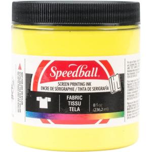 imageSpeedball Fabric Screen Printing Ink 8Ounce Black for TShirt and Silkscreen PrintmakingProcess Yellow