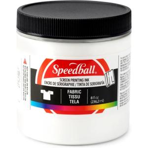 imageSpeedball Fabric Screen Printing Ink 8Ounce Black for TShirt and Silkscreen PrintmakingWhite