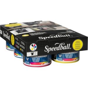 imageSpeedball Fabric Screen Printing Ink Starter Set Opaque 6Colors 4Ounce Jars Silver Raspberry Blue Topaz Citrine Pearly White and Black Pearl for TShirt and Silkscreen Printmaking