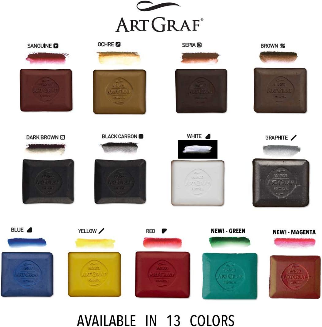 imageArt Graf Artist Water Soluble Tailors Chalk Set of 3 Rich ampamp Intense Cork Box Primary Color 3 Pc Set