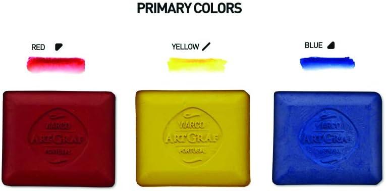 imageArt Graf Artist Water Soluble Tailors Chalk Set of 3 Rich ampamp Intense Cork Box Primary Color 3 Pc Set