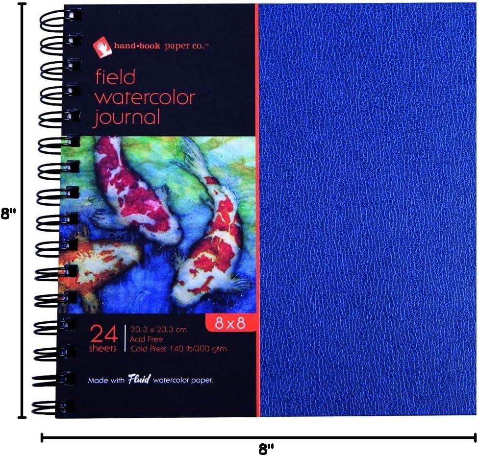 imageSpeedball Art Products 780066 Field Watercolor Paper Hardcover Artist Journal 6 x 6in 24 Sheets8 x 8