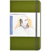 imageHandbook Journal Co Artist Canvas Cover Travel Notebook for Drawing and Sketching Cadmium Green Large Landscape 55 x 825 Inches 130 GSM Paper Hardcover wPocketCadmium Green