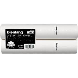 imageBienfang Sketching ampamp Tracing Paper Roll White 12 Inches x 50 Yards 2Pack  for Drawing Trace Sketch Sewing Pattern