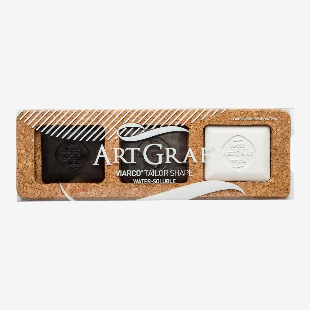 imageArt Graf Artist Water Soluble Tailors Chalk Set of 3 Rich ampamp Intense Colors in Cork Box Monochromatic 3 Pc Set