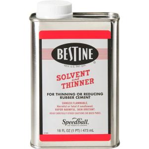 imageSolvent and Thinner for Rubber Cement  Cleans Ink Adhesive and Parts 32 Ounce Can16 Ounce