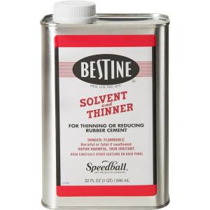 imageSolvent and Thinner for Rubber Cement  Cleans Ink Adhesive and Parts 32 Ounce Can32 Ounce