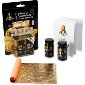 imageSpeedball Mona Lisa Composition Gold Leaf Kit Includes 25Sheets Adhesive and Sealer for Metal Gilding Crafts