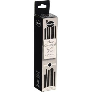 imagePH Coate Artist Willow Charcoal Medium 25 Sticks Black30 Piece Assorted