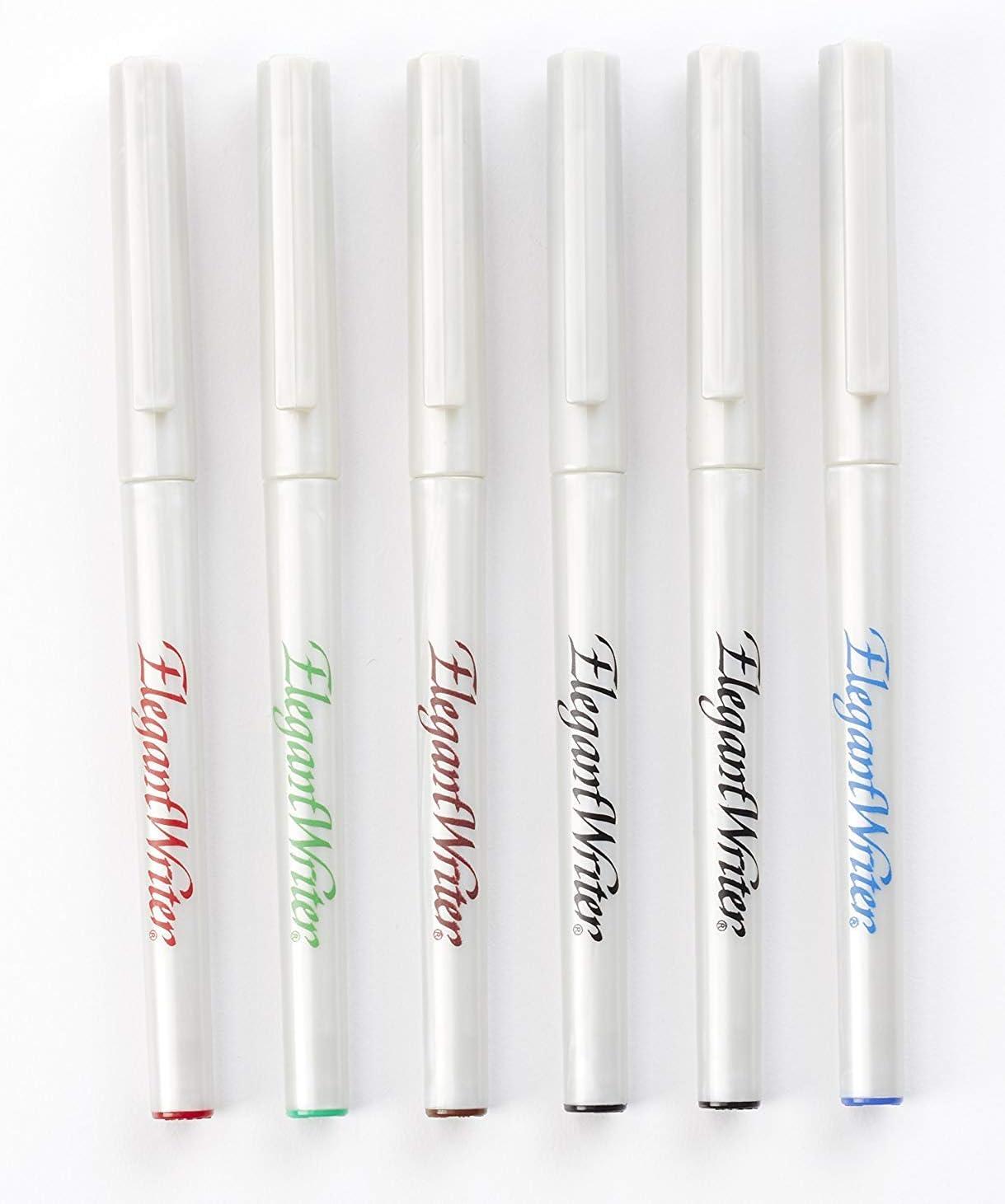 imageSpeedball 2882 Elegant Writer 6 Medium Calligraphy Markers Set Assorted Colors Limited Edition