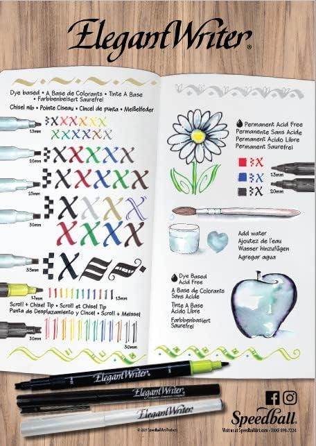imageSpeedball Art Products Elegant Writer Calligraphy Marker Set 12 Pack 13mm 2821Multicolor