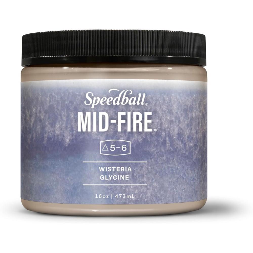 imageSpeedball MidFire Glaze 4Ounce Sample Set Assorted Colors 12 4Ounce Jars for Pottery and CeramicsWisteria