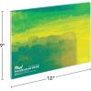 imageFluid Watercolor Paper Block 6 x 8 inches 15 Sheets 140 lb 300 GSM Hot Press Paper Pad for Artist Painting and Wet MediaYellow Light Green  Blue