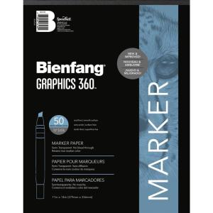 imageBienfang Graphics 360 Marker Paper Pad 9Inch by 12Inch 100 Sheets11 by 14Inch  50 Sheets