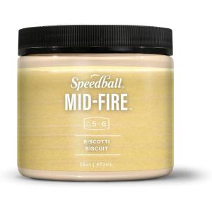 imageSpeedball MidFire Glaze 4Ounce Sample Set Assorted Colors 12 4Ounce Jars for Pottery and CeramicsBiscotti