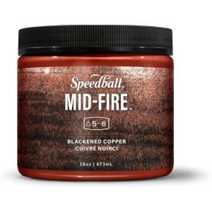 imageSpeedball MidFire Glaze 4Ounce Sample Set Assorted Colors 12 4Ounce Jars for Pottery and CeramicsBlackened Copper