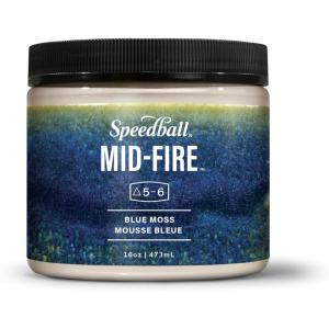 imageSpeedball MidFire Glaze 4Ounce Sample Set Assorted Colors 12 4Ounce Jars for Pottery and CeramicsBlue Moss