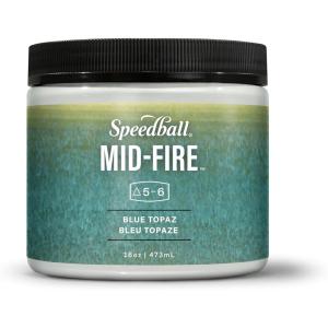 imageSpeedball MidFire Glaze 4Ounce Sample Set Assorted Colors 12 4Ounce Jars for Pottery and CeramicsBlue Topaz