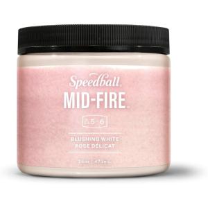 imageSpeedball MidFire Glaze 4Ounce Sample Set Assorted Colors 12 4Ounce Jars for Pottery and CeramicsBlushing White