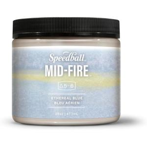imageSpeedball MidFire Glaze 4Ounce Sample Set Assorted Colors 12 4Ounce Jars for Pottery and CeramicsEthereal Blue