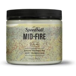 imageSpeedball MidFire Glaze 4Ounce Sample Set Assorted Colors 12 4Ounce Jars for Pottery and CeramicsGreen Tourmaline