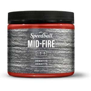 imageSpeedball MidFire Glaze 4Ounce Sample Set Assorted Colors 12 4Ounce Jars for Pottery and CeramicsHematite