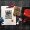 imageSpeedball 3804 Water Soluble Block Printing Ink  Bold Color With Satin Finish Ap Nontoxic 8 Fl Oz GreenOrange