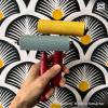 imageSpeedball Deluxe Soft Rubber Brayer  2 Inch Professional Ink Roller  4042 Durometer Natural Latex  HeavyDuty Steel Frame  Made in USA112Inch