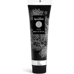 imageSpeedball 3804 Water Soluble Block Printing Ink  Bold Color With Satin Finish Ap Nontoxic 8 Fl Oz GreenBlack
