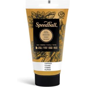 imageSpeedball 3804 Water Soluble Block Printing Ink  Bold Color With Satin Finish Ap Nontoxic 8 Fl Oz GreenCopper