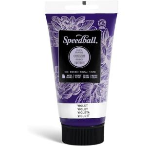 imageSpeedball 3804 Water Soluble Block Printing Ink  Bold Color With Satin Finish Ap Nontoxic 8 Fl Oz GreenViolet