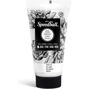imageSpeedball 3804 Water Soluble Block Printing Ink  Bold Color With Satin Finish Ap Nontoxic 8 Fl Oz GreenWhite