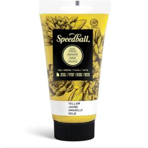 imageSpeedball 3804 Water Soluble Block Printing Ink  Bold Color With Satin Finish Ap Nontoxic 8 Fl Oz GreenYellow