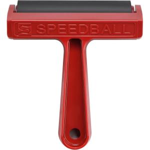 imageSpeedball 4Inch Hard Rubber Brayer  Popin Roller for Block Printing Printmaking and Ink Applications