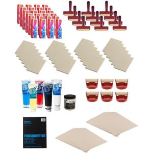 imageSpeedball Block Printing Class Pack 75 PCS Includes SpeedyCut Blocks WaterSoluble Block Printing Inks Tools and Paper